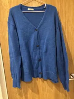 青いカーディガン Mサイズ Vネック