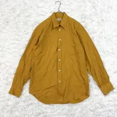 コムサデモード メンズ 長袖シャツ コットン L 3サイズ マスタード おしゃれ