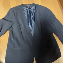 Plumerie ノーカラージャケット ネイビー4L