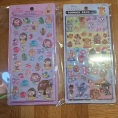 ボンボンドロップシール ディズニー クラシック プリンセス　2シートセット