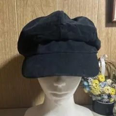 黒 コーデュロイ キャスケット帽子　新品未使用品❣️