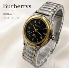 Burberrys 腕時計 メンズ ボーイズ 稼働品 コンビカラー 黒文字盤のサムネイル