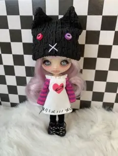 プチブライス ウサギちゃんのかぶりもの 帽子 アウトフィット