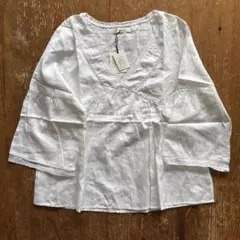 新品未使用　ニーム　白　ホワイト　コットン　レース　ブラウス　NIMES