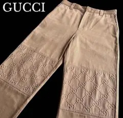 GUCCI グッチ ダブルニー エンボスロゴ デニム パンツ ボトムス 刺繍のサムネイル