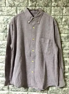 90s 紺タグ OLD UNIQLO ギンガムチェック柄BDシャツ y2k 美品