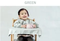 ✨新品✨ お食事エプロン 長袖 防水 撥水 ベビー／グリーン