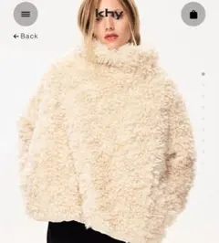 JSELF Curly Fur Coat ivory タグ付き 新品 - メルカリ