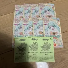 フリューくじ　初音ミク　シトラス　クリアカード3枚セット 8パック　ステッカー