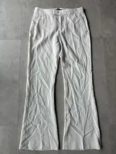 ZARA ホワイト スラックス フレアパンツ パンツ XS