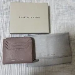 CHARLES & KEITH クラシックジッパーポーチ モーブ 箱付き