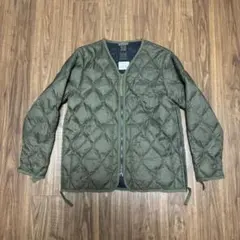 TAION ミリタリー VネックWジップ ダウンジャケット L