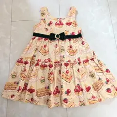 Shirley Temple シャーリーテンプルケーキ柄ワンピース 110