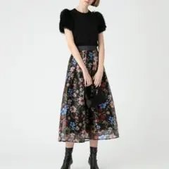美品サイズ2　LOULOU WILLOUGHBY　ブラインドフラワースカートのサムネイル
