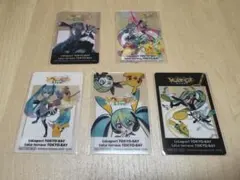 ポケモン 初音ミク ポケミクライブ ららぽーと 特典 クリアカード 全5種セット
