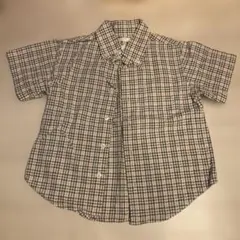 DAKS チェック柄 半袖シャツ 100