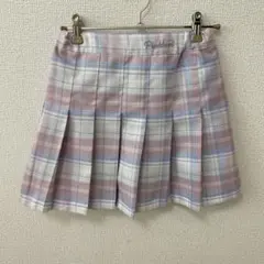 Pinkhurt チェック柄プリーツスカート