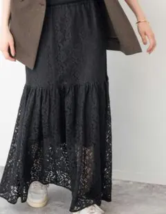 新品タグ付　Spick & Span　レースギャザースカート　FREEのサムネイル