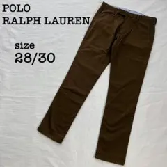 【美品】ポロ ラルフローレン チノパン コットン パンツ ブラウン 28