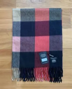 新品 ジョシュアエリス定価7万 大判 カシミヤ ストール レッド ジョンストンズ