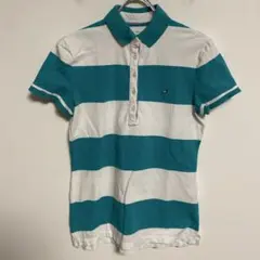 Tommy Hilfiger ターコイズ ポロシャツ 半袖 Sレディース
