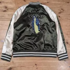 【美品】ANAP スタジャン クロス刺繍 オリーブグリーン