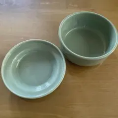 일본 아우카츠 개와 고양이 건강 물그릇 및 음식 그릇 세트 Orcutts