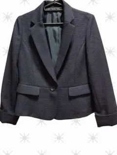 ラメ ツイード ジャケット フォーマル ネイビー 7号