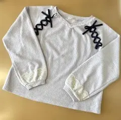 アクシーズファム　レース　リボン　プルオーバー　パープル