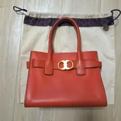 トリーバーチ レザー ハンドバッグ ショルダーバッグ 2way オレンジ レッド