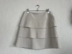 ベージュ ひざ上スカート M