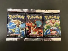 3種 ポケカ Base Set Booster Pack 1st Edition