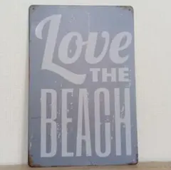 新品【Love THE BEACH】ブリキ看板のサムネイル