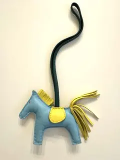 HERMES エルメス ロデオチャーム 水色✖️黄色 PM 美品