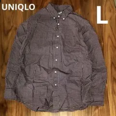 UNIQLO メンズ チェックシャツ（長袖）L