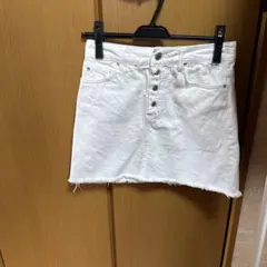 【美品】※最終値下げ ZARA ザラ デニムミニスカート 白