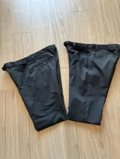 2本セット　無印良品　縦横ストレッチイージーテーパードパンツ　SMサイズ相当　黒