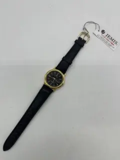 ★セイコーグループJEMIS ブラックゴールド クォーツ腕時計