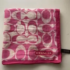 COACH スカーフ 大判 ビンク