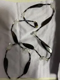 **様 ロングネックレス　黒