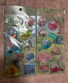 クーリア　こびとづかん　キラリンウォーターシール　2種類セット