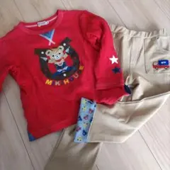 ☆ご専用☆MIKIHOUSE 赤 長袖カットソーとパンツセット 100cm