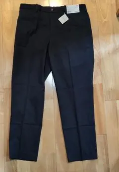 新品☆ユニクロEZYアンクルパンツ☆ウールライクネイビーL