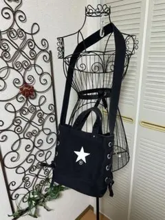 Converse トウキョースターモチーフ ショルダーバッグ ブラック