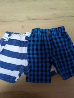 半ズボン　半ズボン　短パン　2枚セット　80cm