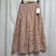【新品タグ付き】RETRO GIRL ピンク ガウチョパンツ Mサイズ レース