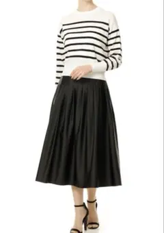 M-PREMIER エムプルミエ　ストライプ ボーダー　長袖　 ニット