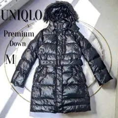 ​【美品】UNIQLO プレミアムダウン ダウン90% ロングコート 黒 M