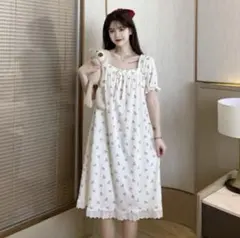 花柄　ワンピース　ルームウェア　夏パジャマ