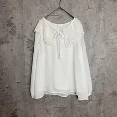 GLACIER グラシア L ブラウス 長袖 レース レディース ハニーズ 無地
